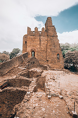 Image showing Fasil Ghebbi, royal castle in Gondar, Ethipia