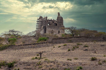 Image showing ruins of Guzara royal palace, Gondar Ethiopia Africa