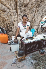 Image showing Ethiopian traditional Coffee ceremony, Aksum, Ethiopia Africa