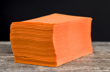 Image showing orange paper napkin