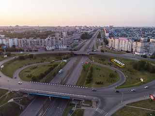 Image showing Aerial shot of view to Barnaul city.