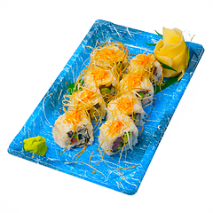 Image showing take away sushi express on plastic tray