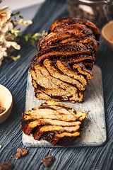 Image showing Polish babka cake with chocolate