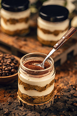 Image showing Classic tiramisu dessert