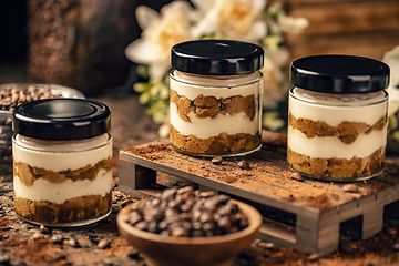 Image showing Tiramisu dessert in jar