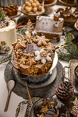 Image showing Christmas gingerbread cake