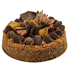 Image showing Chocolate cake with nuts