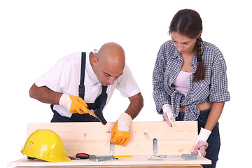 Image showing construction workers at work