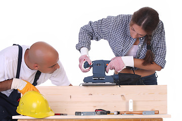Image showing construction workers at work
