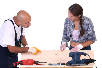 Image showing construction workers at work 