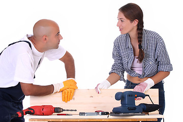 Image showing construction workers at work 