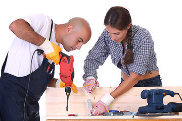 Image showing construction workers at work 