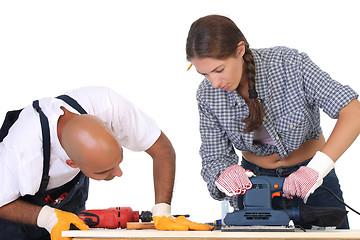 Image showing construction workers at work 