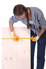 Image showing woman carpenter 