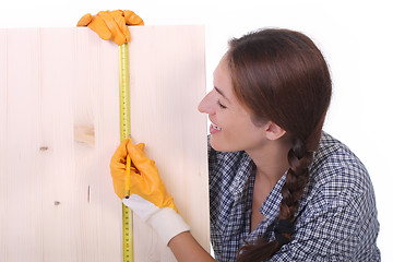 Image showing woman carpenter 