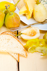 Image showing fresh pears and cheese