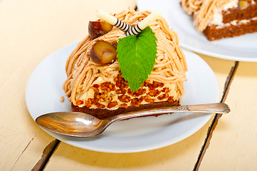 Image showing chestnut cream cake dessert