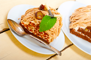 Image showing chestnut cream cake dessert