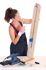 Image showing woman carpenter