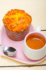 Image showing coffee and muffin