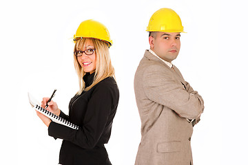 Image showing businesswoman and architect 