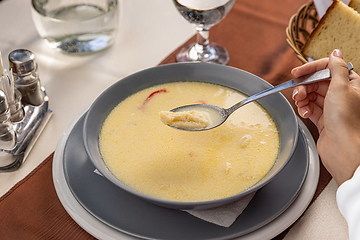 Image showing Traditional romanian dish tripe soup