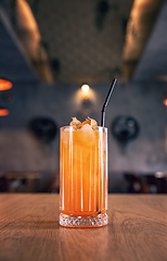 Image showing Cold and refreshing orange and lemon cocktail