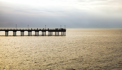 Image showing pier in the sea