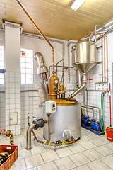 Image showing growing distillery equipment, alcohol distillery