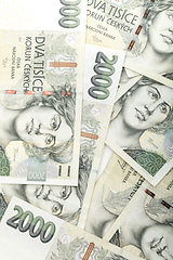 Image showing czech banknotes crowns, money concept crisis