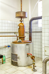 Image showing growing distillery equipment, alcohol distillery