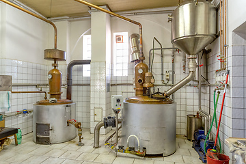 Image showing growing distillery equipment, alcohol distillery