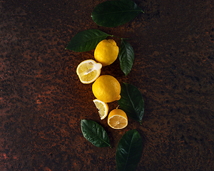 Image showing Creative concept of fresh lemons