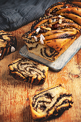 Image showing Vegan swirl brioche or babka