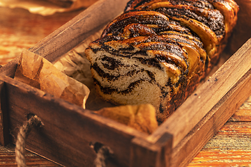 Image showing Poppy seeds swirl bread