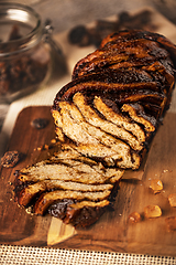 Image showing Swirl brioche or chocolate braided bread