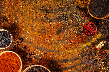 Image showing Spices in bowls