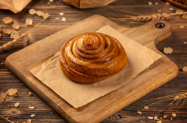 Image showing Homemade fresh cinnamon buns