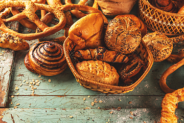 Image showing Fresh sweet and salty bakery assortment