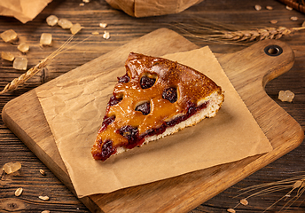 Image showing Sweet homemade plum pie