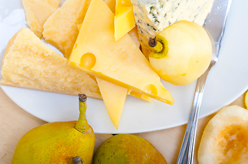 Image showing fresh pears and cheese