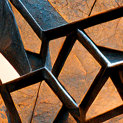 Image showing Rusty metal construction. Closeup texture background.