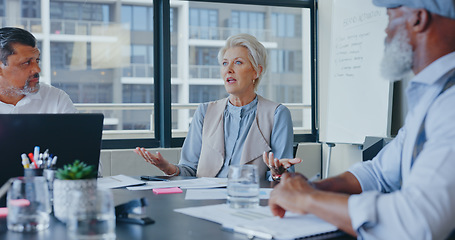 Image showing Team, business and brainstorming for project, collaboration and conversation in modern office. Staff, group and leader in workplace, discussion for marketing schedule and teamwork for advertising.