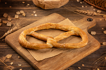 Image showing Freshly baked pretzel