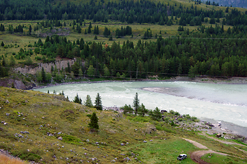 Image showing Landscape mountain yard in mountain Altaya year daytime