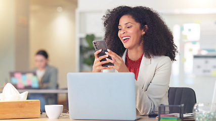 Image showing Real estate agent typing on laptop, thinking of creative property marketing advertisement to post on social media to sell a property. Confident, ambitious realtor with afro negotiating deal via email