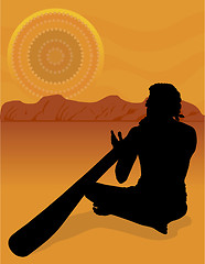 Image showing Aboriginal Silhouette