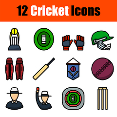 Image showing Cricket Icon Set