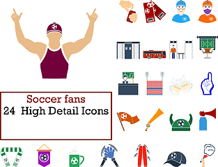 Image showing Soccer Fans Icon Set