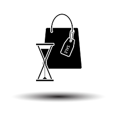 Image showing Sale Bag With Hourglass Icon